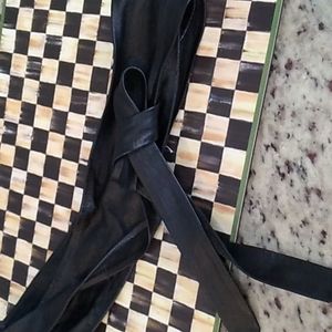 Black Leather obi belt